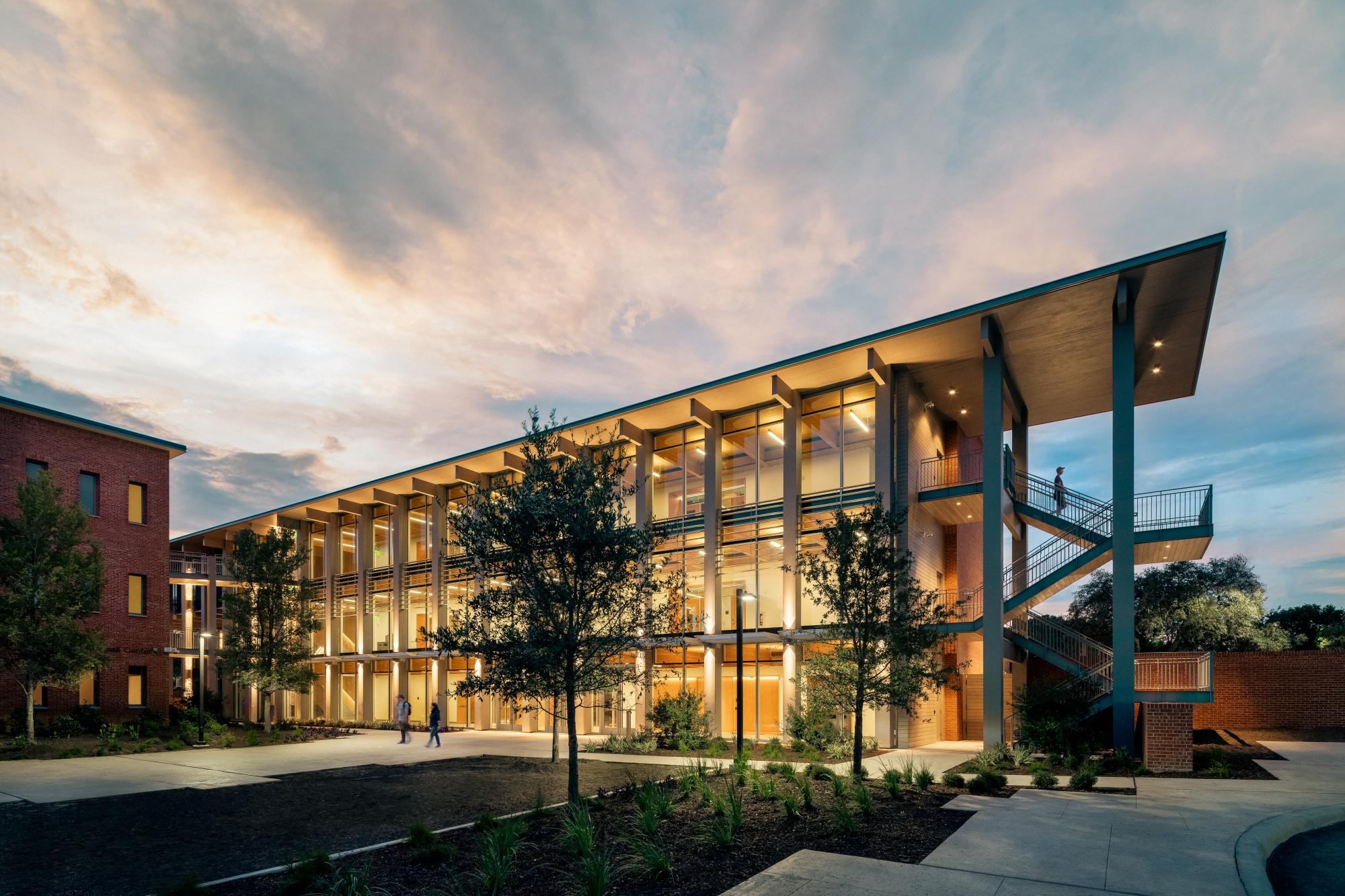 A mass timber building at Trinity University