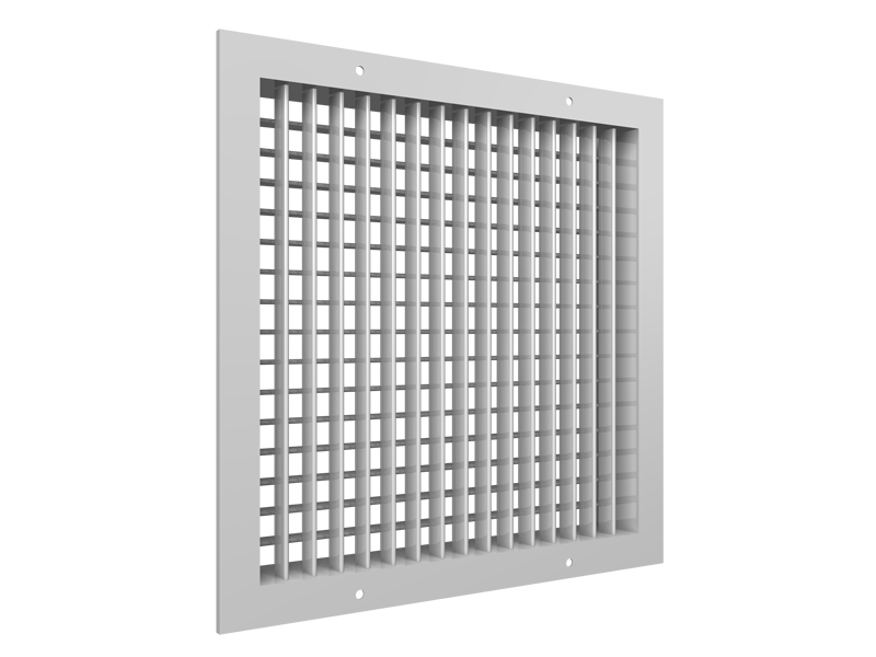 600 Series aluminum louvered grille