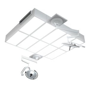 Ultrasuite common plenum laminar array with integrated LED lighting