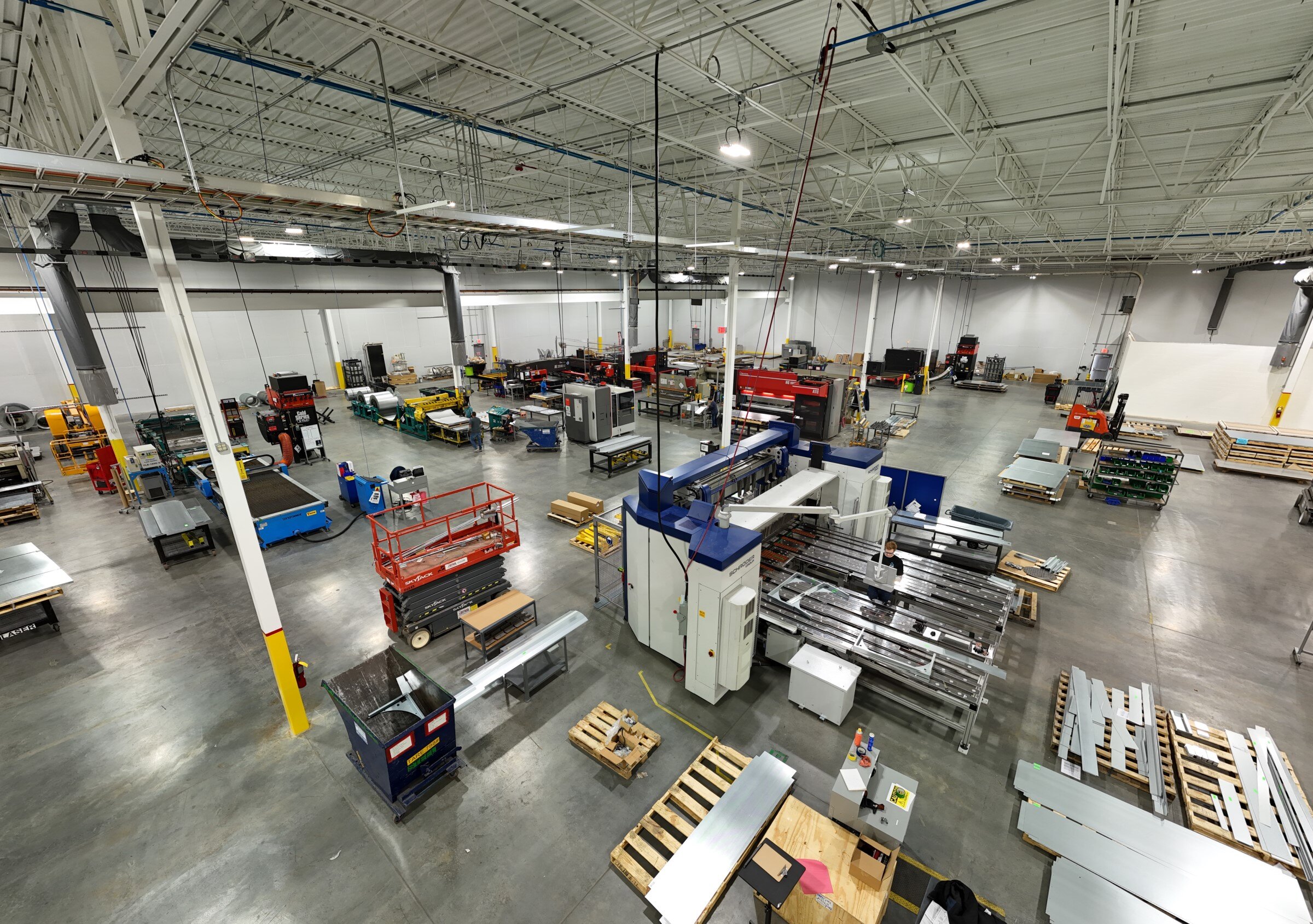 The fabrication area of the expansion dedicated to new equipment