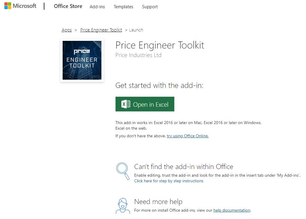 Screenshot of Engineer Toolkit download page