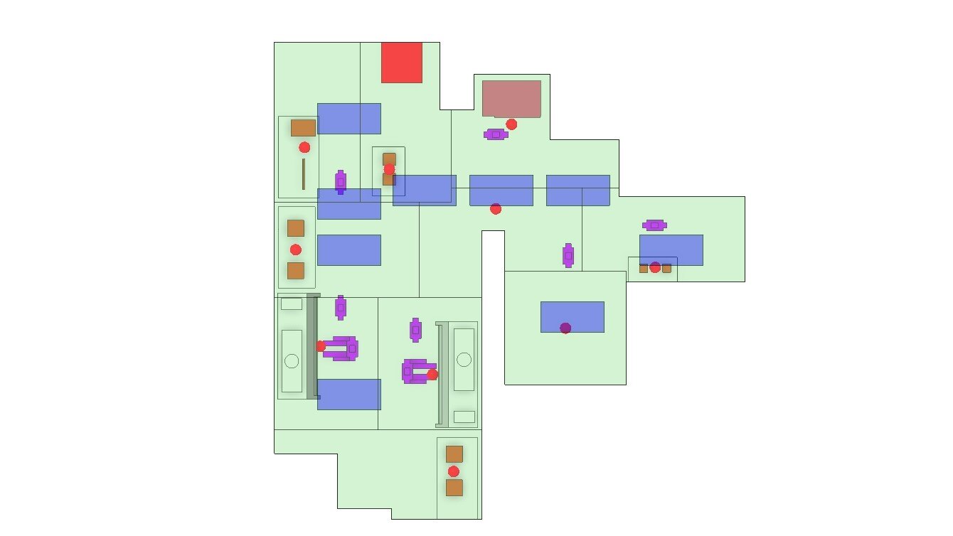 Particle sampling locations for ISO compliance verification