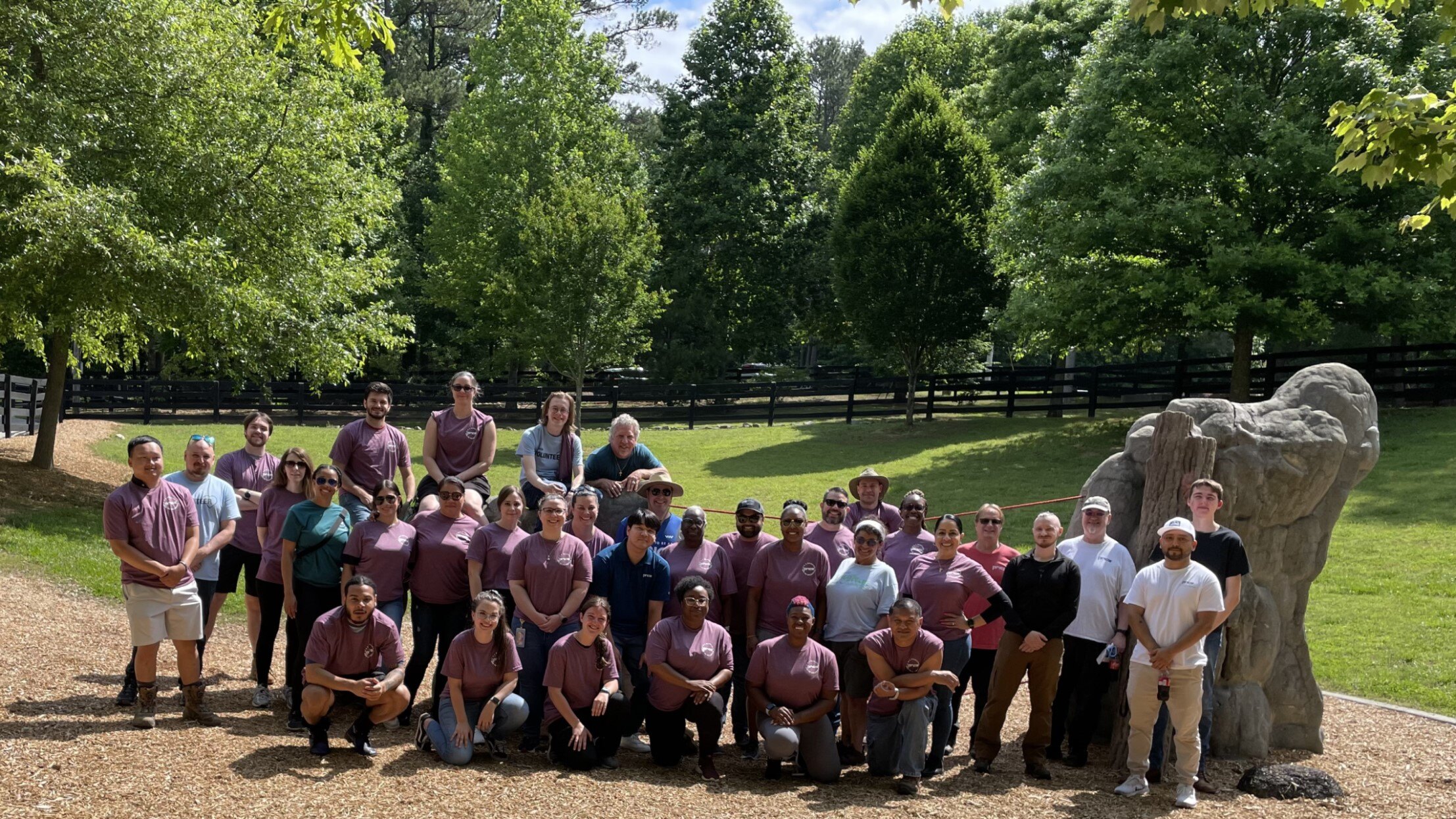 Price Georgia team members at tree-planting event