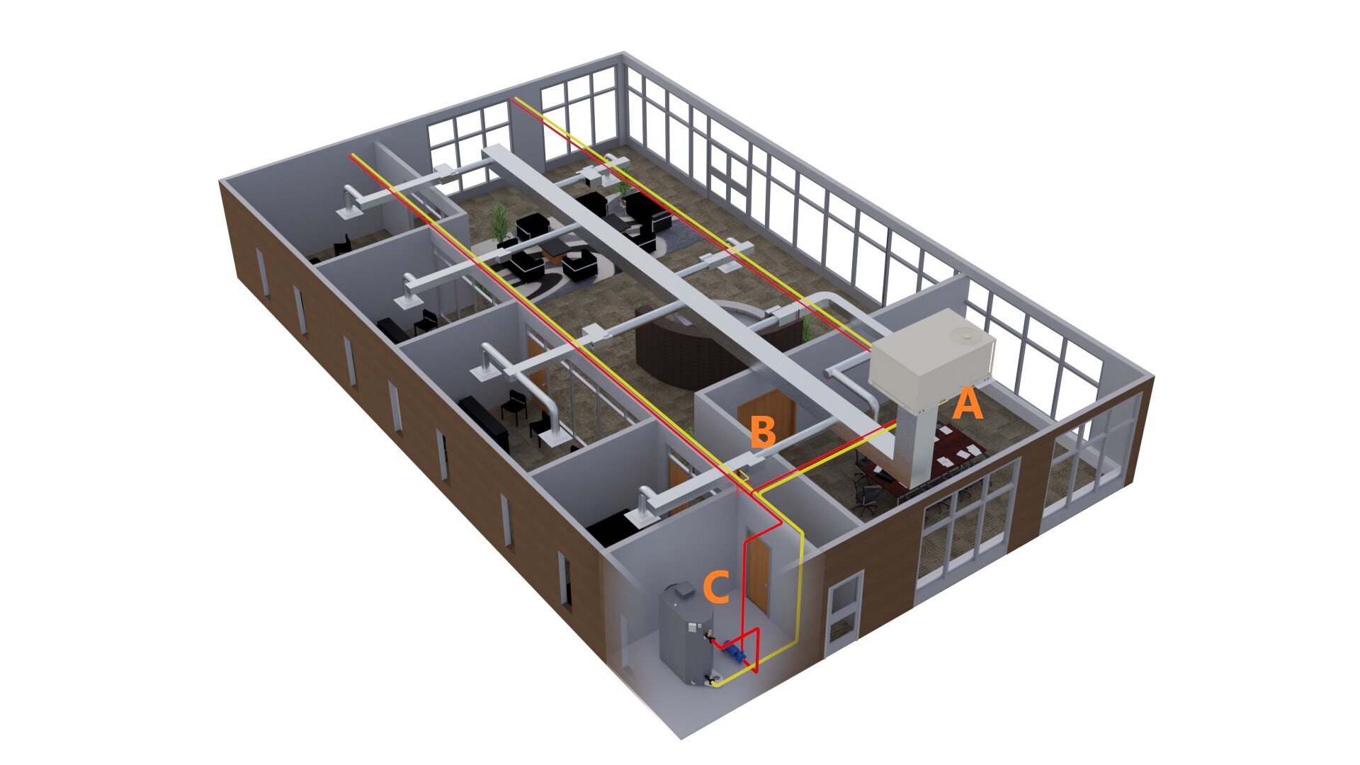 Hydronic Reheat System Diagram