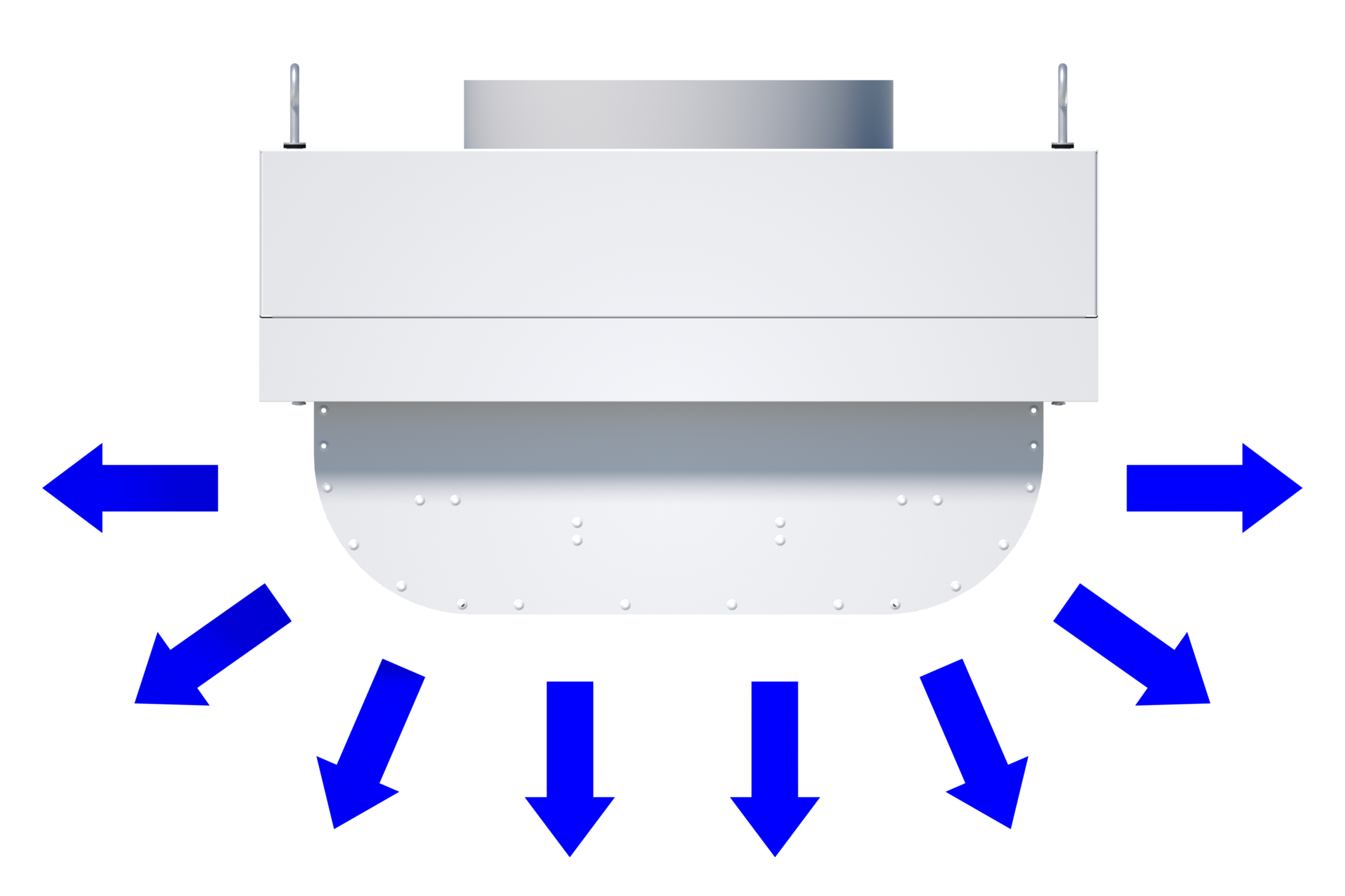 Drop-face radial-flow diffuser
