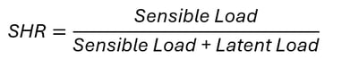 Sensible heat ratio formula