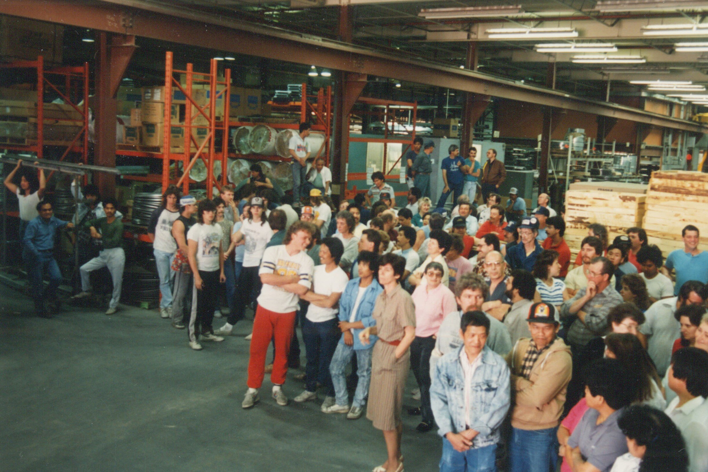 Factory employees in the Winnipeg plant