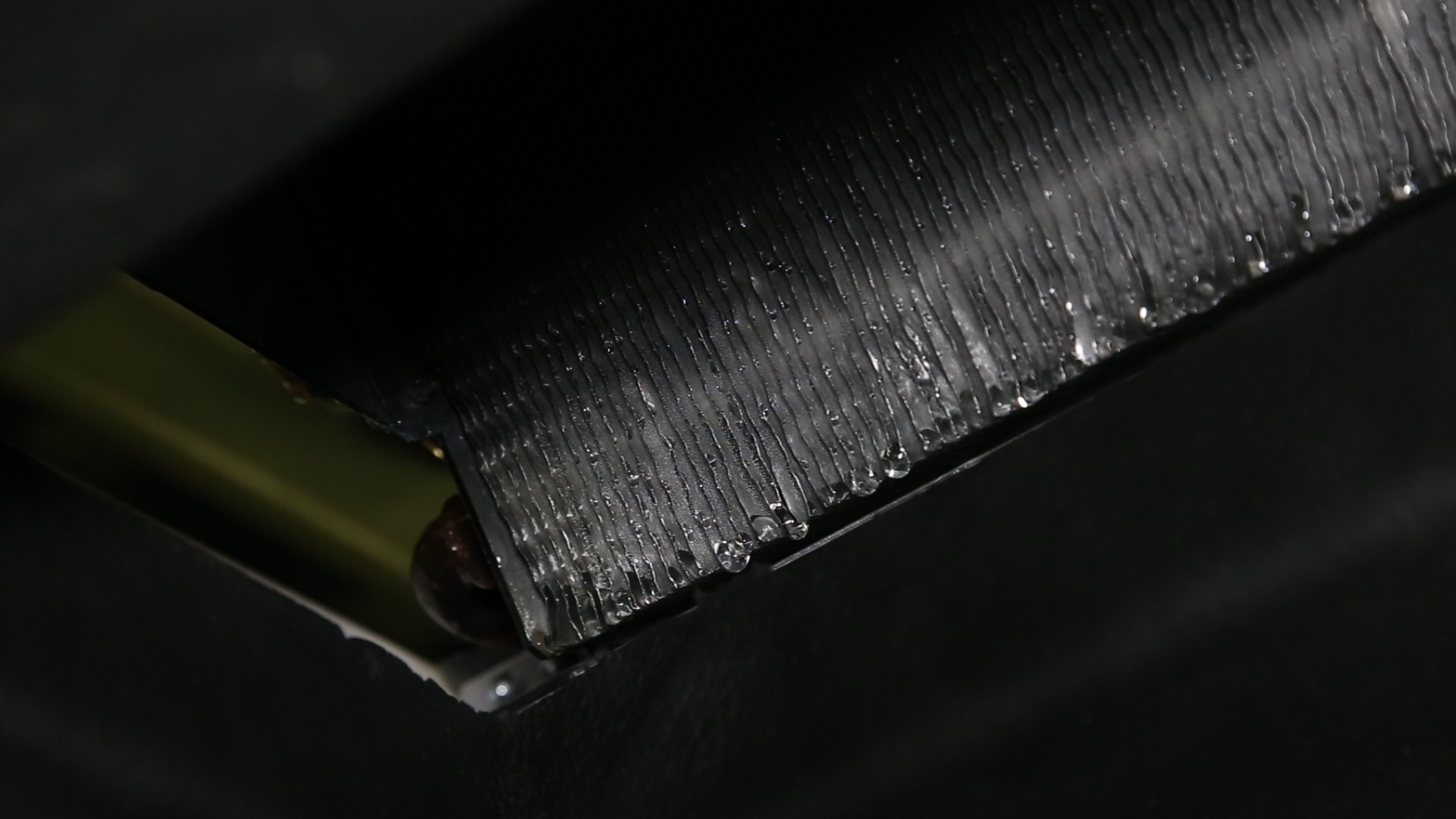 Condensation on water coil fins