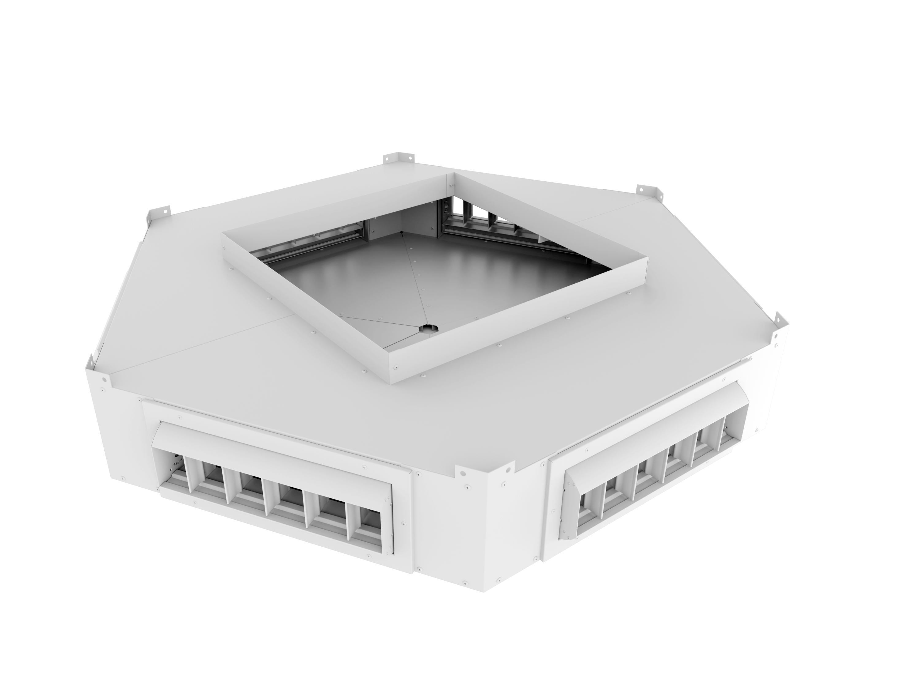 6-Way Drop Box Diffuser with High-Capacity Drum Louvers