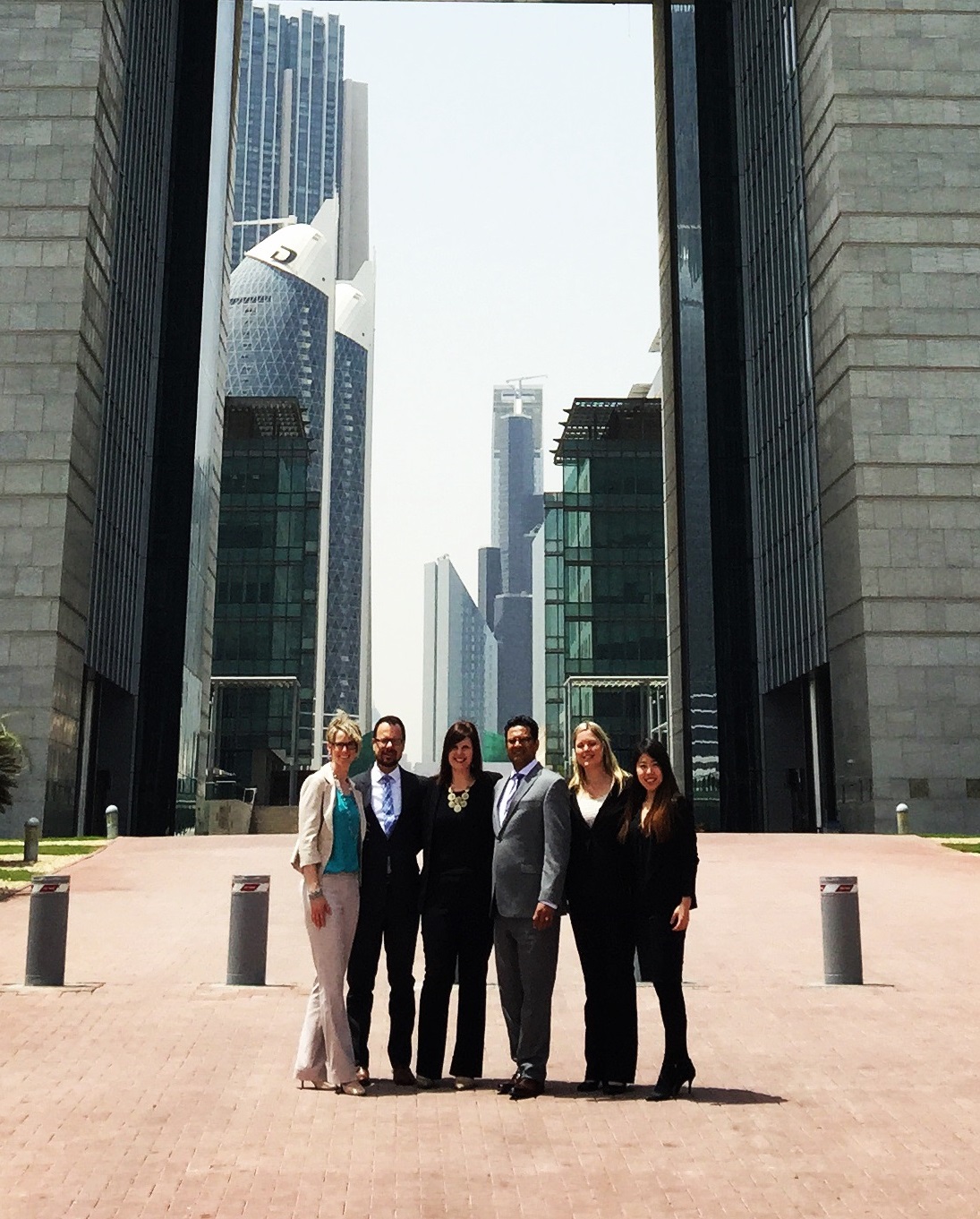 Gillian Groening and her MBA team in Dubai